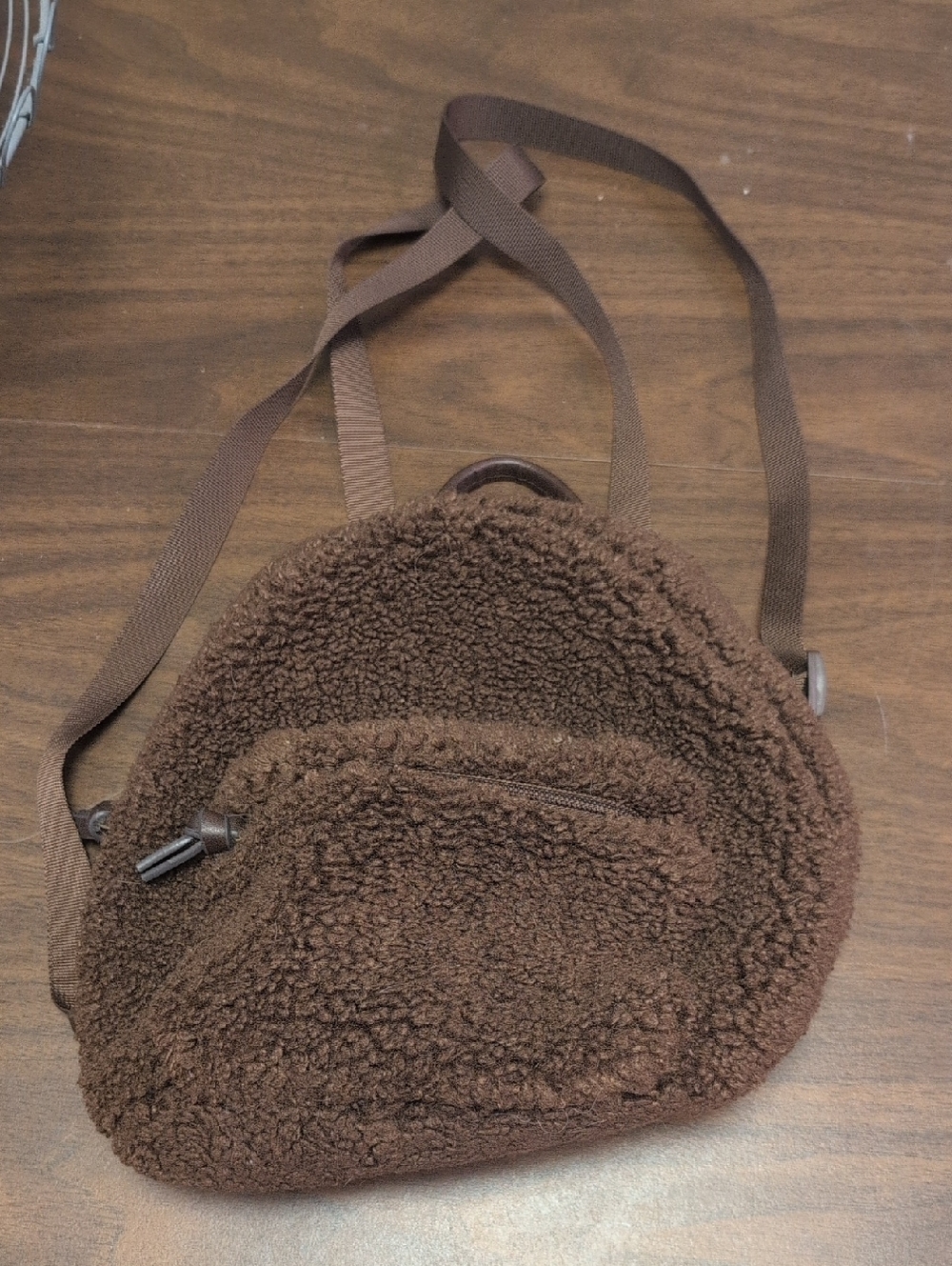 Sonoma Teddy Sherpa Brown Mini Backpack Purse